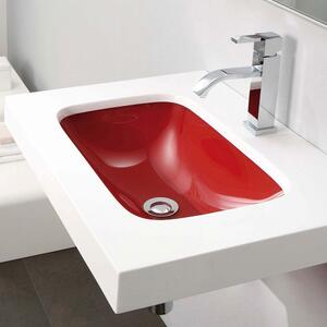 Bathco Tvättställ Resin Une Vit, Röd Blank 60 cm