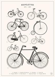 Bodart, Florent - Konsttryck Bicyclettes, (30 x 40 cm)