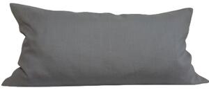 Ljusgrått kuddfodral 50x90 i tvättat sanforiserat linne