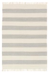 Bomull stripe Matta - Grå / Off white 160x230