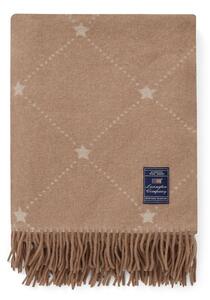 Lexington Signature Star Recycled Wool Pläd 130x170 Beige