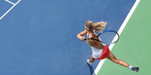 Illustration Abstract Top View Of Female Tennis, peepo