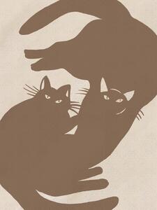 Illustration Two cats, Little Dean, (30 x 40 cm)