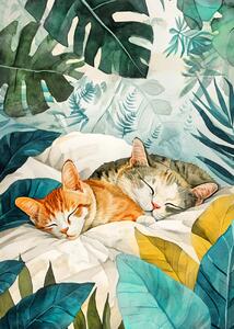 Illustration Cats life 14, Justyna Jaszke, (30 x 40 cm)
