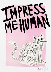 Illustration Cat Owner - Impress Me Human, Baroo Bloom, (30 x 40 cm)