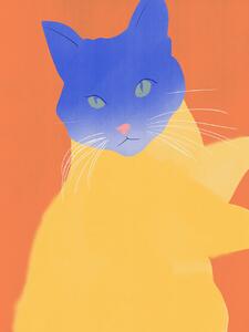 Illustration Blue Fur, Little Dean, (30 x 40 cm)
