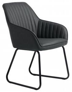 2 st Blocks stol i grå PU med metallunderrede