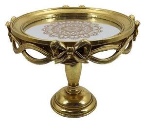 Dekorativ bricka diameter 25,5 cm guld
