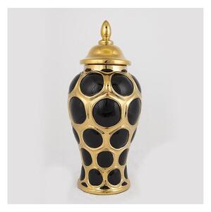 Keramikvas 40x17,7 cm guld/svart