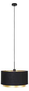 Modern hänglampa svart med 47 cm guldskärm i duo - Combi