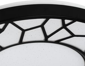 Taklampa svart 39 cm inkl LED med fjärrkontroll - Luka