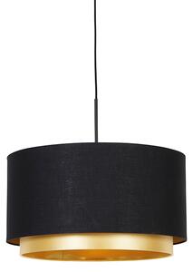 Modern hänglampa svart med 47 cm guldskärm i duo - Combi