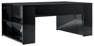 Soffbord svart högglans 100x60x42 cm konstruerat trä
