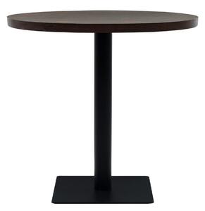 Bistrobord MDF och stål rund 80x75 cm mörk aska - Brun