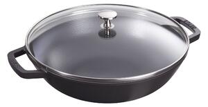 Staub Specialities Wok med glaslock 30 cm, Gjutjärn