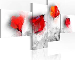 Canvas Tavla - Sentimental poppies - 100x45