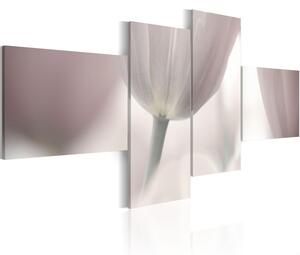 Canvas Tavla - Pastel colored tulip - 100x45