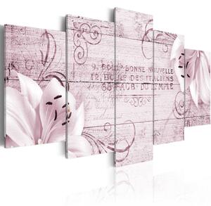Canvas Tavla - Flushed lilies - 100x50