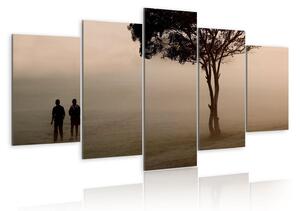 Canvas Tavla - A walk in the fogg - 100x50