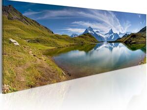 Canvas Tavla - Mountain lake - 120x40
