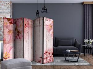 Rumsavdelare / Skärmvägg - Pink apple blossoms II - 225x172