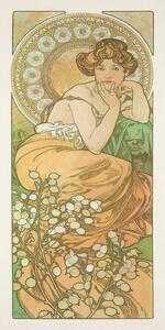 Bildreproduktion Topaz from The Precious Stones Series, Alfons Mucha