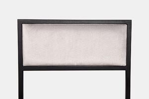 KRALJEVIC BAR CHAIR Barstol med dynor i sammet - Vit Ljusgrå 66 cm