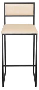 KRALJEVIC BAR CHAIR Barstol med dynor i sammet - Svart Beige 66 cm