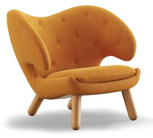 House of Finn Juhl - Pelican Chair With Buttons, Dark oiled oak, Cat. 4 Vidar 472 - Fåtöljer - Finn Juhl - Brun,Träfärgad - Trä/Textilmaterial
