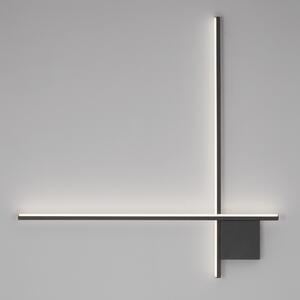 Nova Luce Vägglampa Cross Betta Svart Matt 80 cm