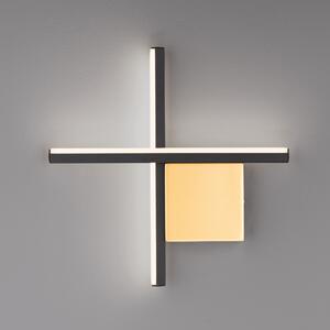 Nova Luce Vägglampa Cross Betta Guld, Svart Matt 30 cm