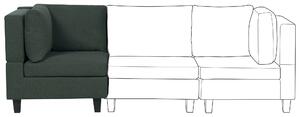 Hörn 1-sits sektion mörkgrön polyestertyg stoppad fåtölj med kudde modulär bit modulär soffa element Beliani