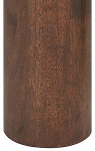 Matbord Mörkt trä MDF Bordsskiva Ben i gummiträ ⌀ 120 cm Modern Rustik stil Beliani