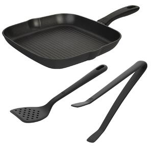 BALLARINI Avola Mix - Frying Pan, Tongs, Spatula, 3-Pcs