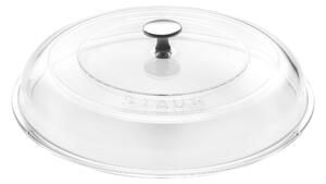 Staub 24 cm, Lock välvd, Transparent