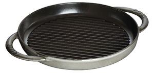 Staub Grill Pans Pure 26 cm, Rund, Grafitgrå, Gjutjärn