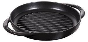 Staub Grill Pans Pure 23 cm, Rund, Svart, Gjutjärn