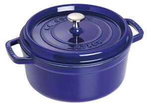 Staub La Cocotte Gryta 22 cm / 2,5 l, Rund, Mörkblå, Gjutjärn