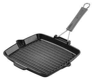 Staub Grill Pans Grillpanna med hällpip 24 cm, Gjutjärn, Svart