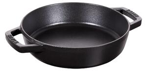 Staub Pans Stekpanna med 2 handtag 20 cm, Gjutjärn, Svart