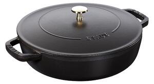 Staub Braisers 24 cm, Traktörpanna Chistera, Svart