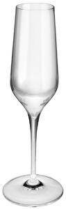 Bormioli Rocco Champagneglas Electra med mätrand; 23cl, 6.2x4.7x23.5 cm (ØxØxH); Transparent; 0.1 l Mätrand, 6 Styck / Förpackning