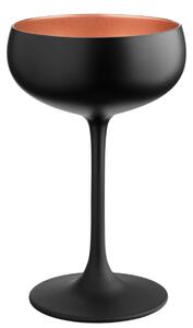 VEGA Coupeglas Joleen; 22cl, 9x15.1 cm (ØxH); Svart/Koppar; 6 Styck / Förpackning
