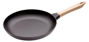 Staub Pans Stekpanna med trähandtag 28 cm, Gjutjärn, Svart