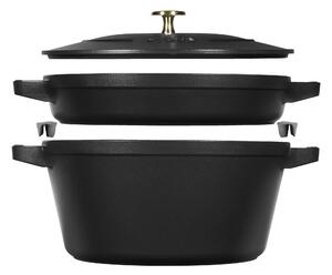 Staub Stackable Set 2-st, Gryt & kastrullset, Svart