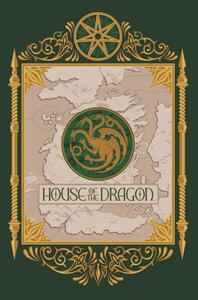 Konsttryck House of the Dragon - Map & Crest