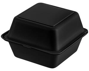 Elasto REuse Återanvändbar hamburgerbox Yari; 700ml, 15.7x15.7x8.4 cm (LxBxH); Svart; Kvadratisk; 25 Styck / Förpackning