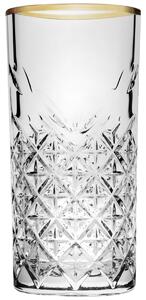 Pasabahçe Highballglas Timeless; 45cl, 7.8x16.1 cm (ØxH); Transparent/Guldfärg; 4 Styck / Förpackning