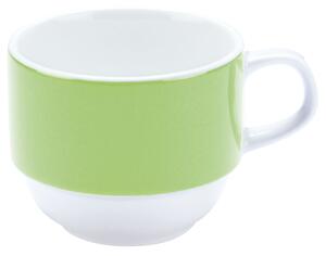 PULSIVA Kaffekopp Multi-Color; 16cl, 7x6 cm (ØxH); Vit/Grön; Rund; 6 Styck / Förpackning