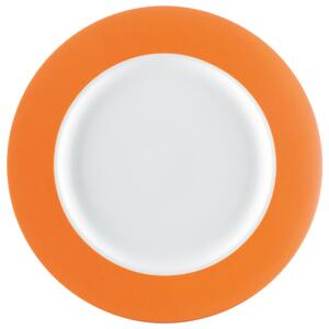 PULSIVA Tallrik Multi-Color; 17.8x1.8 cm (ØxH); Vit/Orange; Rund; 6 Styck / Förpackning